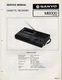 Sanyo M6000 Cassette Recorder Service Manual
