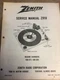 Zenith Service Manual Z918.  Record changers 169-277, 169-326 part no 923-495