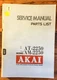 Akai AT-2250 AM-2250 Stereo Service Manual *Original*