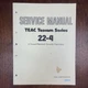 VINTAGE TEAC TASCAM SERIES 22-4 SERVICE MANUAL