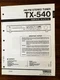 Yamaha TX-540 TUNER Service Manual *Original*