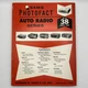 Sams Photofact Auto Radio Series Vol 38 Vtg August 1966 AR-38 Service Manual