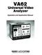 Operation & Application Manual Fits Sencore Universal Video Analyzer VA62