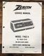 Zenith Model F462-8 Clock Radio Service Manual *Original*