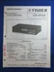Fisher CA-855A Integrated Amp Service Manual Factory Original The Real Thing