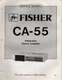 FISHER CA-55 STEREO AMPLIFIER SERVICE MANUAL ORIGINAL REPAIR BOOK