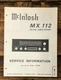 McIntosh MX-112 MX112 Preamp / Preamplifier  Service Manual *Original* #2