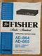 Fisher  AD-864 AD-865 Operating Instructions Manual Digital CD Player Original