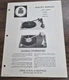 BSR AA50 Turntable Series Service Manual - OEM
