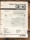 Yamaha GE-40 Equalizer Service Manual *Original*
