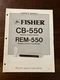 Fisher CB-550 Remote Control RC Center Transmitter Service Manual OEM Vintage