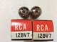 12BV7 Matched Pair RCA Tubes NOS Test Black Plates Same Codes Top Halo Getter