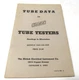 Hickok Tube Data For Hickok Tube Testers Models 510X-530-550X