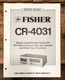 Fisher CR-4031 Cassette Service Manual *Original*