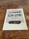 FISHER Stereo Cassette Deck CR-276 Service Manual