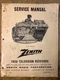 ZENITH SERVICE MANUAL 1959 TELEVISION RECEIVERS TV-22