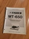Fisher MT 650 Turntable Service Manual repair
