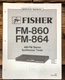 Fisher FM-860 MT-864 Tuner Service Manual *Original*