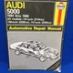 Haynes Audi 5000 1984-1988 Repair Manual #1117 All Models