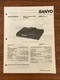 Sanyo CP M2770 CPM2770 CD PLAYER Service Manual *Original*