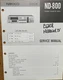 Nikko ND-800 Stereo Cassette Deck Original Service Repair Manual