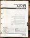 Yamaha AV-33 Amplifier  Service Manual *Original*