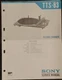 SONY TTS-83 Turntable Service Manual Original