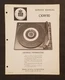 BSR C109-C110 Record Changer, Turntable.  Service Manual.  1969
