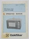 Goldstar Microwave Oven Model ER-503M Operating Manual - Vintage