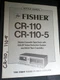 FISHER CR-110 CR-100-5 Cassette Deck Service Manual Original