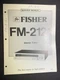 FISHER FM-2121 Tuner Service Manual Original