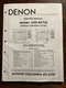 Denon Model UD-M10 Component System Tuner CD Service Manual Original OEM Genuine