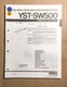 Yamaha YST-SW500 Subwoofer  Service Manual *Original*