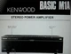 Kenwood Basic M1A Stereo Final Amplifier Service Manual A4 Size Paper