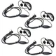 4x HQRP G Shape 2 Pin Earpiece Headsets PTT Mic for Kenwood Series Radio Devices