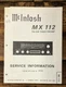 McIntosh MX-112 MX112 Preamp / Preamplifier  Service Manual *Original* #1