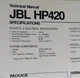 JBL HP420 Speakers Specifications Schematic Service Manual Original