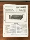 Fisher DAC-199 CD Player Service Manual *Original*