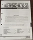 Yamaha KX-W302/U/K-33 Double Cassette Deck Service Manual - Original