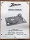Zenith 169-386 B9022 Record Player / Turntable  Service Manual *Original*