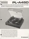 c1974 Pioneer PL-A45D Turntable Dealer Brochure Vintage HiFi Stereo Electronics