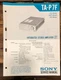 Sony TA-P7F Amplifier Service Manual *Original*