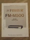 Fisher FM-M500 Service Manual Stereo Tuner