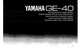 Yamaha GE-40 Equalizer Owners Manual