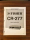 Fisher CR-277 Cassette Service Manual *Original*