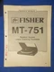 Fisher MT-751 Turntable Service Manual Factory Original The Real Thing 