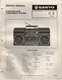 Sanyo C 2 service manual original repair book stereo boombox radio tape player