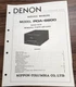 Denon POA-6600 Amplifier Service Manual - Original