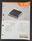 Sony TC-95A USA/Canada Model Cassette Tape Recorder Service Manual Original OEM