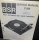 BSR C206 C-206 Turntable Service Manual Original